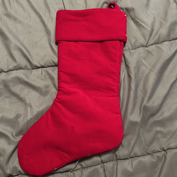 Red Velvet Christmas Stocking - Picture 2 of 3